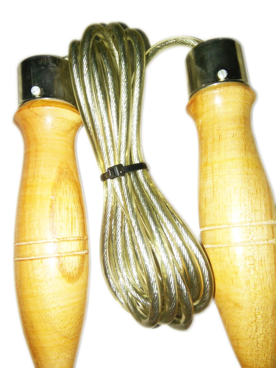 Steel wire Skipping Rope with Wooden Handle